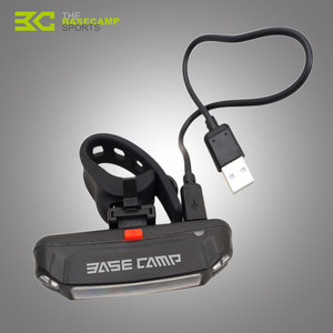 贝斯卡自行车防水前灯骑行装备USB可充电山地车警示尾灯单车配件