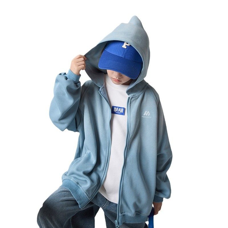 熊猫圆圆2025新款春装男童针织外套中大童渐变色连帽开衫儿童卫衣,淘宝优惠券,粉丝福利购,淘宝优惠卷