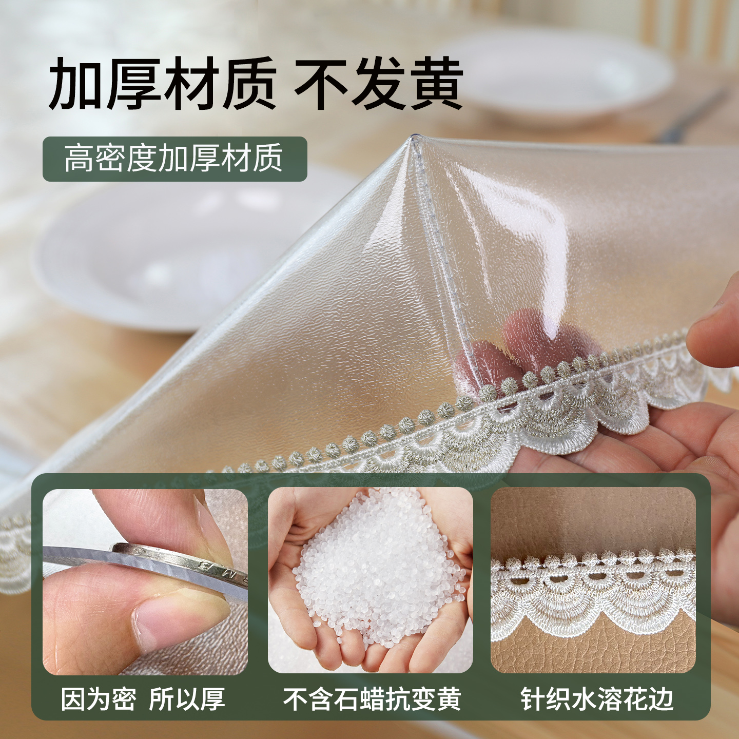 烤火桌罩套桌布防油防水pvc餐桌垫透明皮罩长方形取暖烤火炉桌垫 - 图1