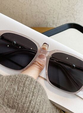 复古大框墨镜女高级感TR珍珠板材