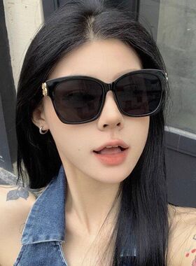 欧美黑色方框高级感墨镜女时尚