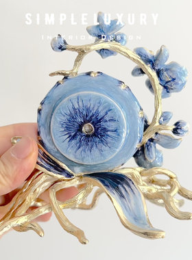 JayStrongwater重工珐琅水晶台钟