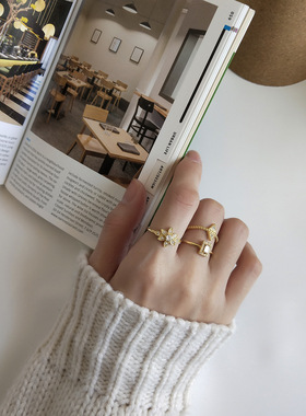 925纯银开口戒指设计感百搭