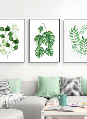 ins小清新风树叶植物派装饰画