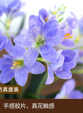 香雪兰手感保湿仿真花假花盆栽