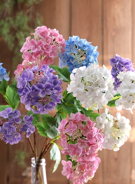 手感保湿绣球花仿真花餐桌花摆花