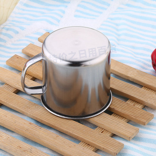 幼儿园专用不锈钢水杯 儿童口杯耐摔 带盖茶缸大容量随手杯6-14cm - 图1