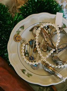 vintagehollywood珍珠项链吊坠