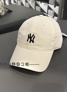 韩国代购MLB NY小标棒球帽新款男女运动帽软顶鸭舌帽3ACP7701N