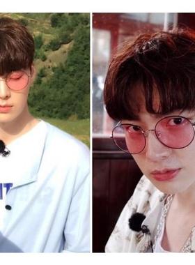 韩国粉色太阳眼镜