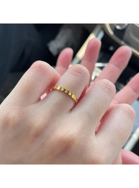 简约韩版钛钢满圈爱心情侣戒指