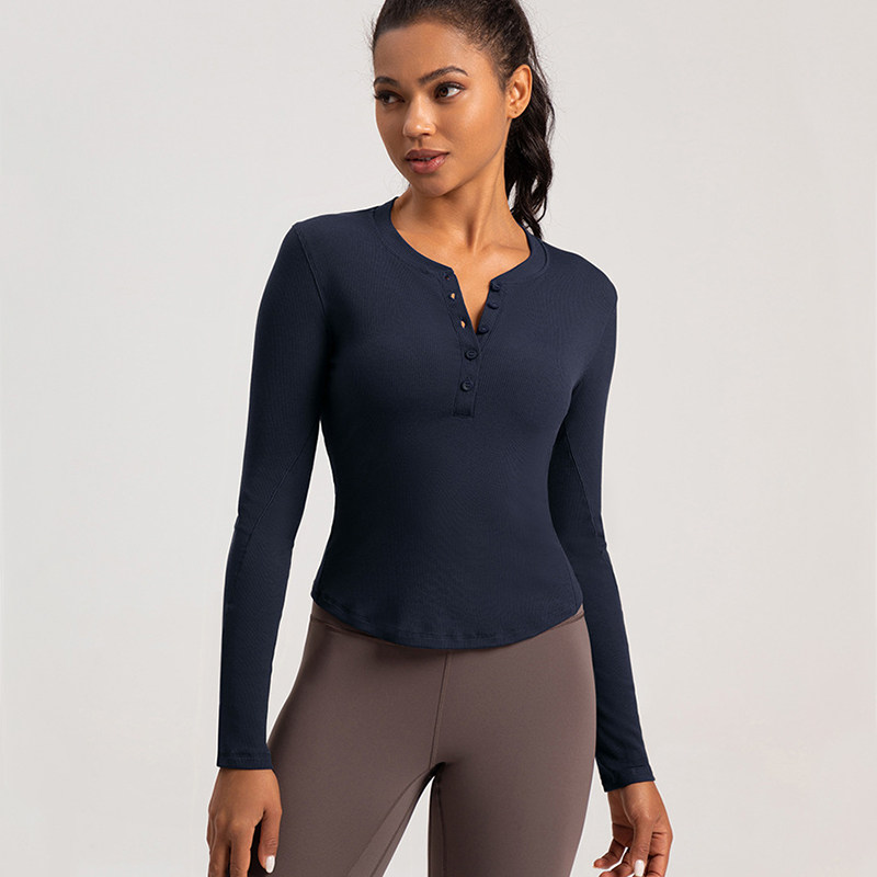 【兰精莫代尔】瑜伽健身长袖女修身显瘦亨利衫运动休闲普拉提上衣,淘宝优惠券,粉丝福利购,淘宝优惠卷