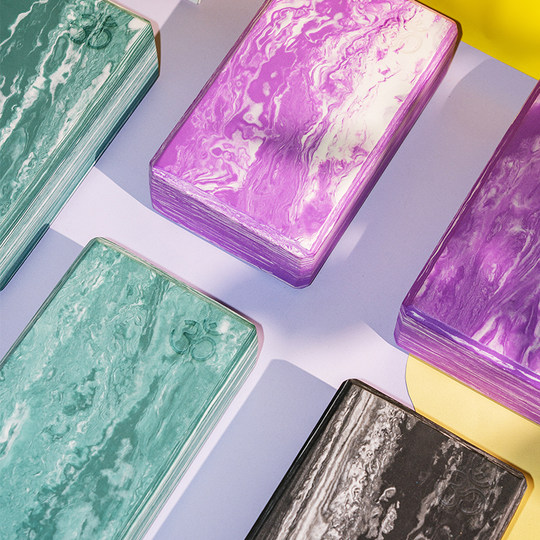 大牌品质迷彩瑜伽砖健身辅助工具加宽加长专业高密度舞蹈练功砖