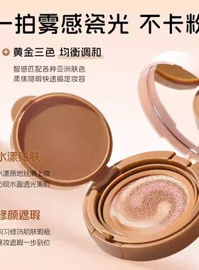 GAGK柔光遮瑕三色气垫遮瑕脸部表层瑕疵粉底液持久不易脱妆粉底液