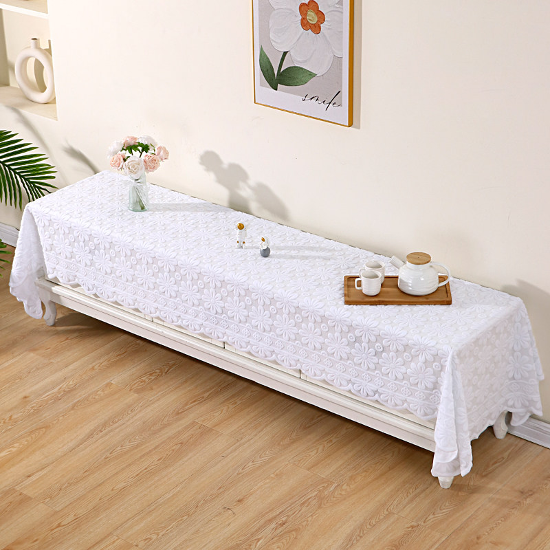 简约电视柜遮丑防尘桌布轻奢高级餐边柜盖布鞋柜茶几桌布台布蕾丝,淘宝优惠券,粉丝福利购,淘宝优惠卷