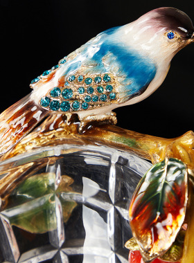 玻璃水晶果盘家用客厅酒店现代创意装饰品办公室茶几零食盘