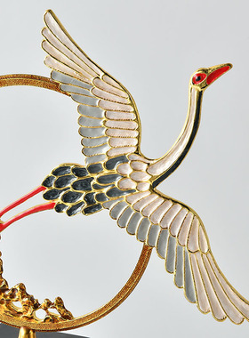 新中式中国风圆环摆件禅意客厅玄关书房博古架桌面家居装饰品摆设