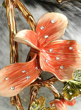 客厅大花瓶珐琅彩工艺品迷彩绿茵手工玻璃花瓶电视柜玄关家居摆件