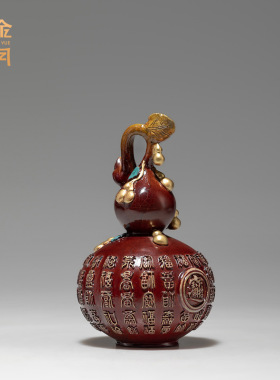 铜艺坊福禄吉祥黄铜葫芦摆件客厅酒柜博古架办公桌店铺前台装饰品