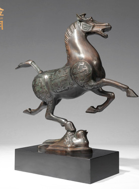 铜艺坊厂家定制马踏飞燕铜马摆件公司上市开业周年纪念铜雕塑摆件
