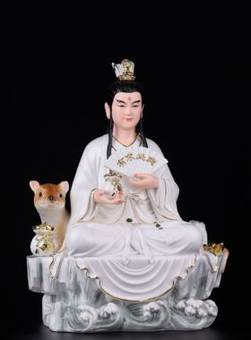仿瓷胡家娘娘黄天霸黄翠花神像黄少帅女将居摆件佛像