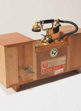 复古电话机造型卧室八音盒首饰盒