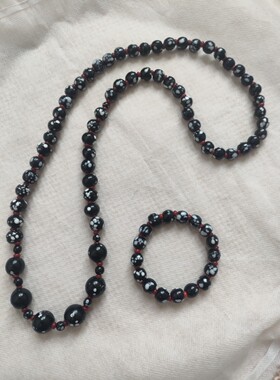 手工老琉璃毛衣链