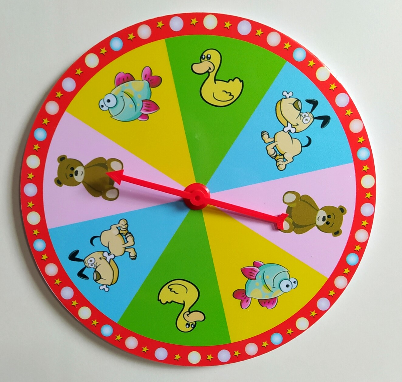 转盘指针手工儿童转盘便携游戏平放重复写diy迷你课堂教学转盘