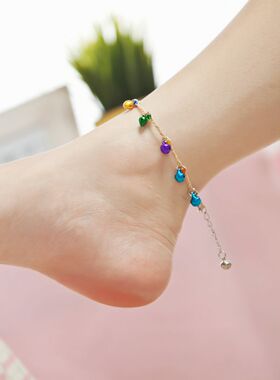 饰品拉菲草铃铛端午节手链