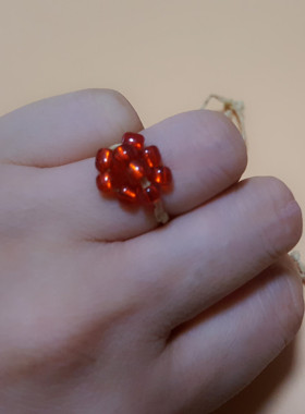 夜市旅游景点民族风拉菲草戒指