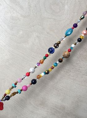 多宝ins挂绳串珠北京祥云项链