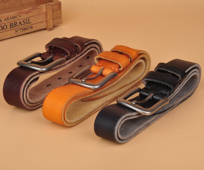 牛仔裤皮带女夏宽软皮手工复古简约百搭真皮头层牛皮女士腰带裤带