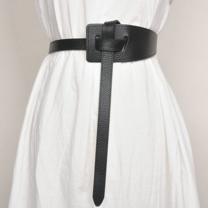 真皮腰带女打结装饰真皮配毛衣裙子外套西装连衣裙皮带头层牛皮,淘宝优惠券,粉丝福利购,淘宝优惠卷