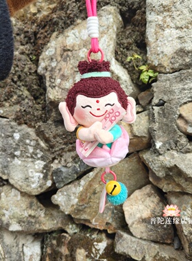 普陀山佛小伴可爱莲花小佛玩偶