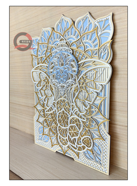 强哥叠雕简约现代玄关装饰画