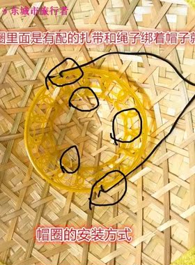 越南跳舞傣族道具斗笠帽送内圈