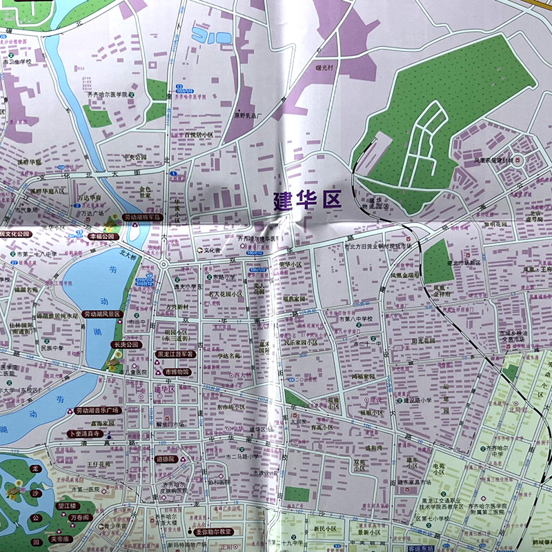 2023新版 齐齐哈尔旅游交通图 双面 防水 耐折 黑龙江省西北部区域地图 景点路线 自助游 自驾游备用地图旅游攻略 宽57cm*长87cm - 图2