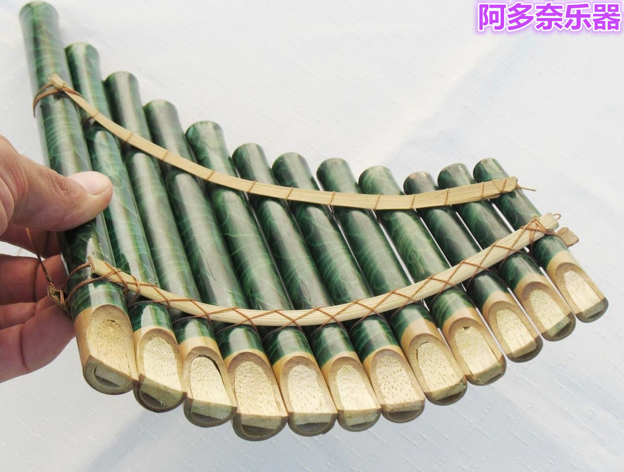 以色列乐器排箫土著潘排箫排笛 12竹管真正正宗手工艺术_虎窝淘