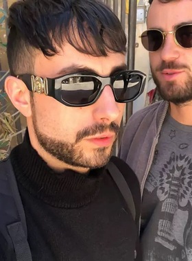 赵露思同款复古黑框猫眼太阳镜