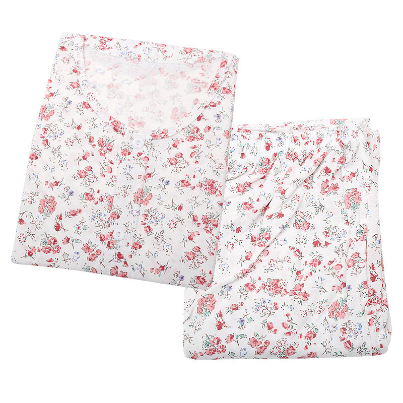 中老年纯棉绵绸老人老太太对襟睡衣 坝上人家睡衣/家居服套装