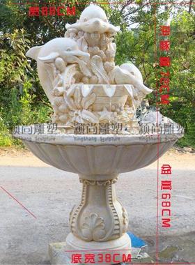 庭院大厅鱼池动物喷泉摆件