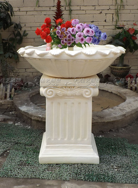 欧式风落地摆件罗马柱园林景观