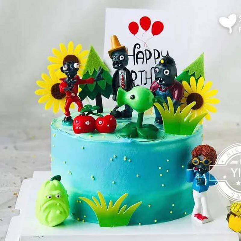 烘焙蛋糕装饰品网红植物大战僵尸人豌豆射手玉米插件生日派对摆件,淘宝优惠券,粉丝福利购,淘宝优惠卷