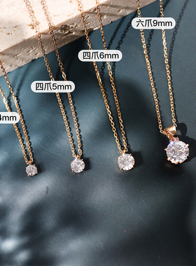 Chez Totora法国正品大小锆石多切面闪耀经典极简耳钉戒指手项链