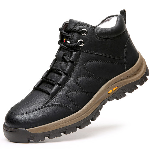 特大码男鞋加绒加厚男士棉鞋45保暖皮鞋冬季46高帮鞋47雪地靴48码 - 图3