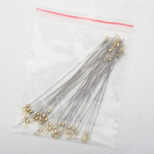 旋转亮片路亚飞蝇钩瓜子DIY大飞旋配件钢丝长针转环蚯蚓针改装0.6 - 图2