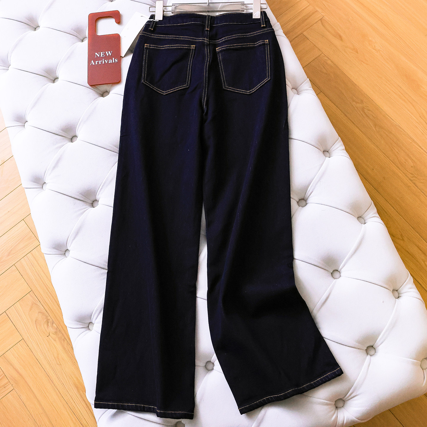 长腿神器！防褪色四面弹高腰显瘦薄绒窄版阔腿裤直筒牛仔裤女M769,淘宝优惠券,粉丝福利购,淘宝优惠卷