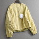 Solid color loose flower buds slim round neck women's jacket