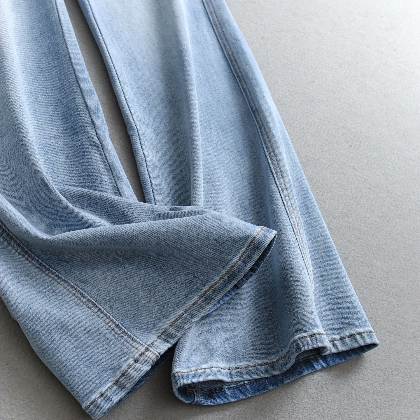 纯色水洗磨白高腰显瘦四面弹不贴腿微喇裤阔腿裤百搭女牛仔裤Q774,淘宝优惠券,粉丝福利购,淘宝优惠卷