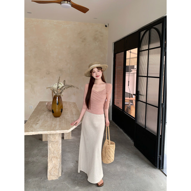 ຊຸດເສື້ອຍືດຄໍ V-neck camisole ລະດູຮ້ອນສອງສິ້ນ